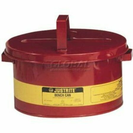 JUSTRITE Justrite Bench Can, 3-Gallon, Yellow,  10771